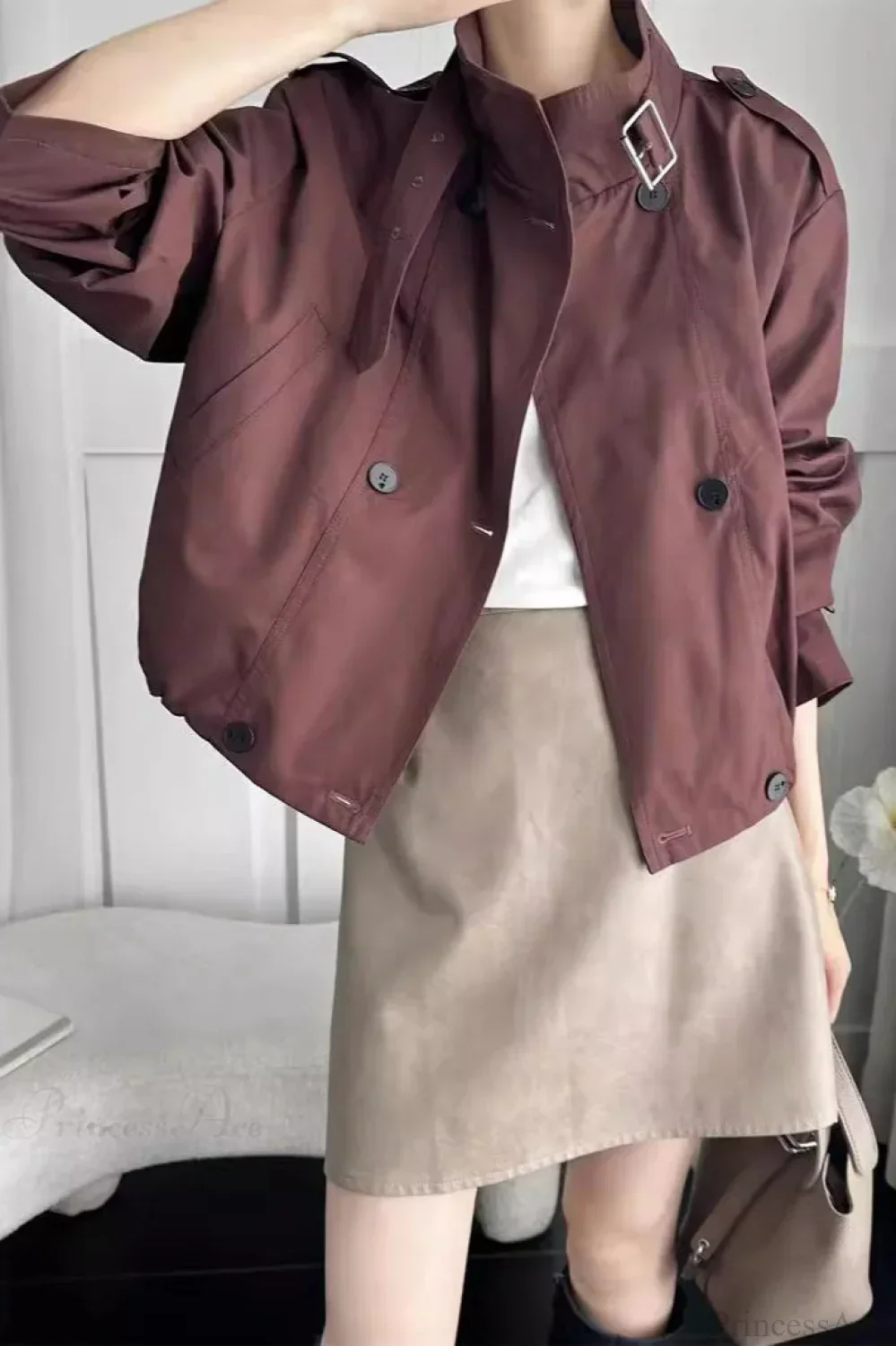 Cargo Cropped Casual Loose Jacket - Image 2