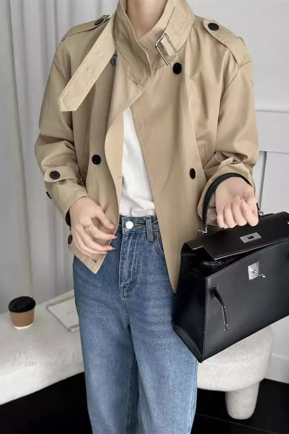 Cargo Cropped Casual Loose Jacket - Image 3