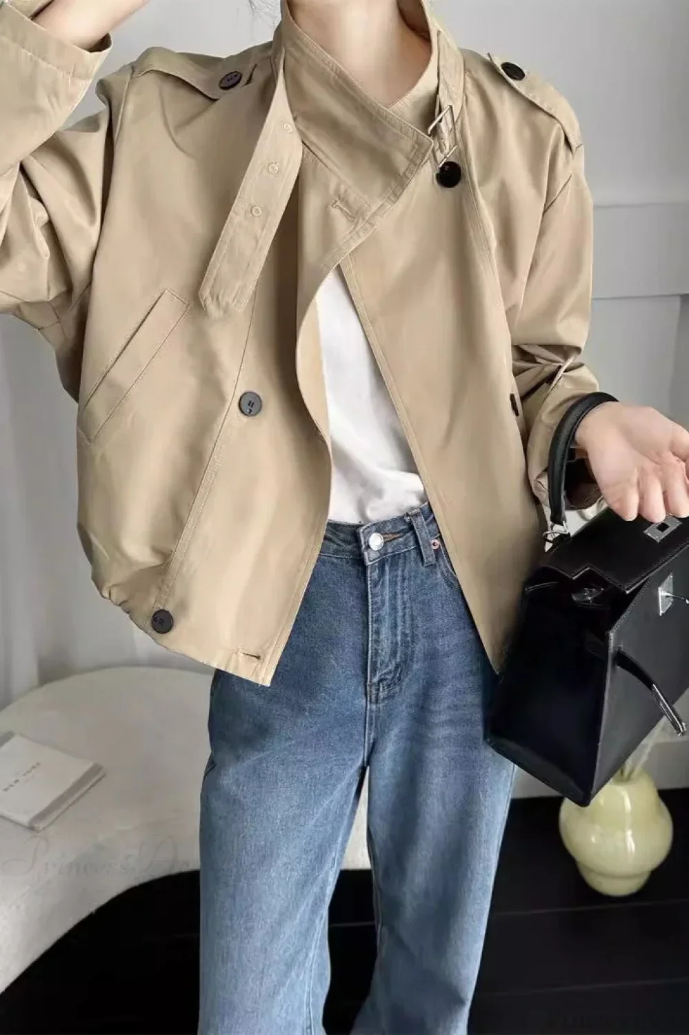 Cargo Cropped Casual Loose Jacket - Image 4