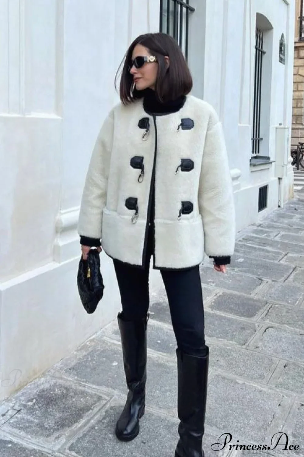 Cashmere Metal Snap Cardigan Coat - Image 3