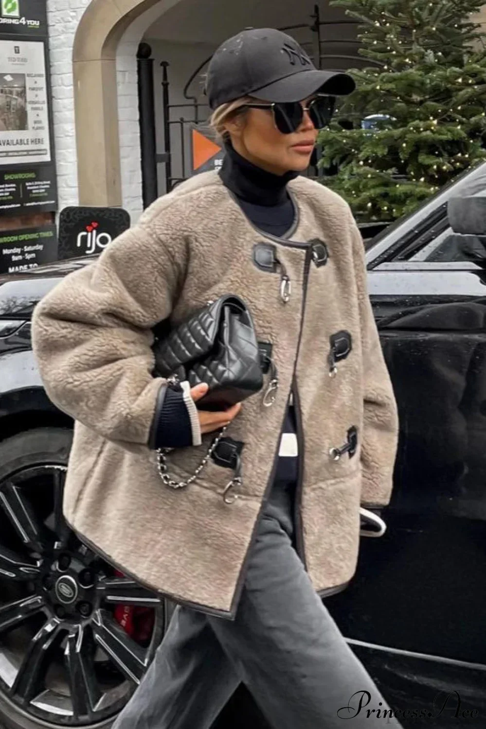 Cashmere Metal Snap Cardigan Coat - Image 4