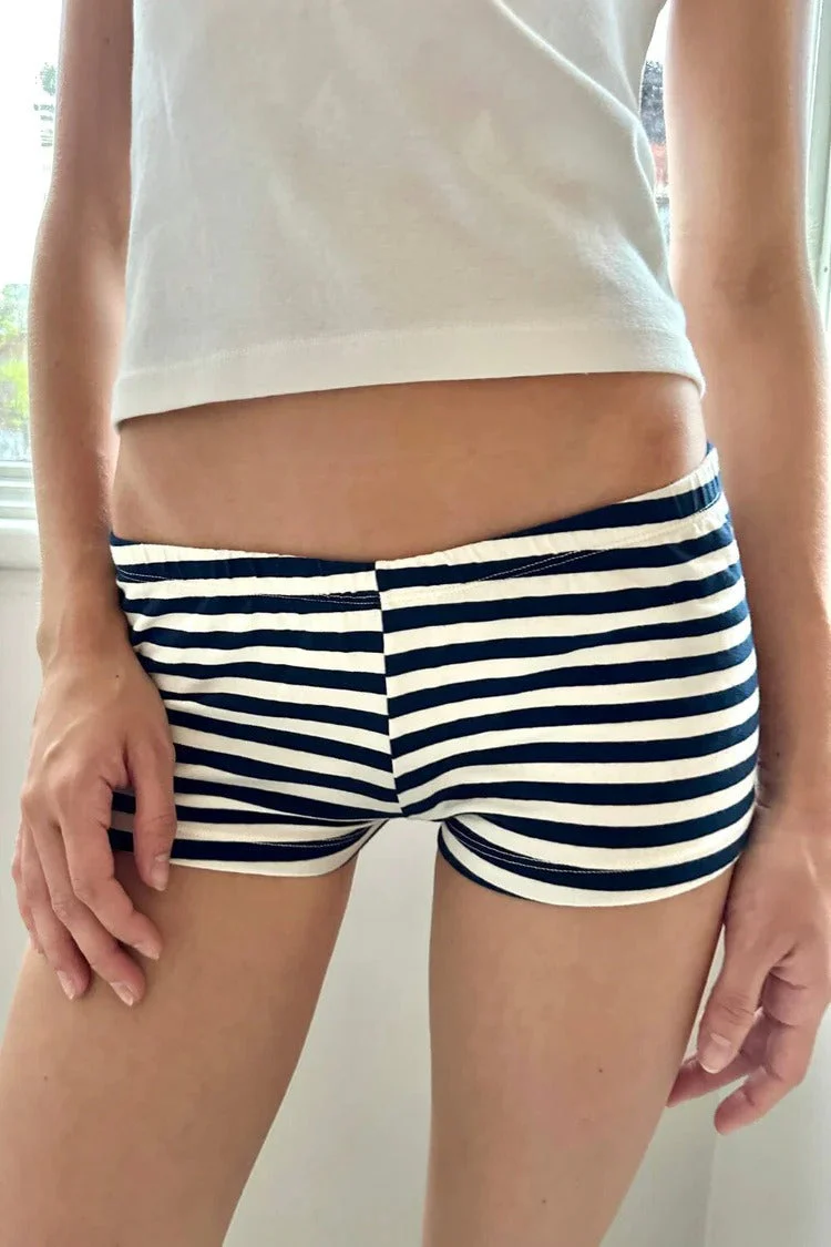 Casual Chic Stripe Skinny Low Waist Shorts - Image 10