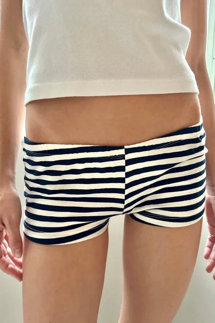 Casual Chic Stripe Skinny Low Waist Shorts - Image 11