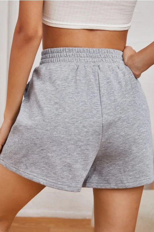Casual Elastic Waist Wide Leg Solid Shorts - Image 7