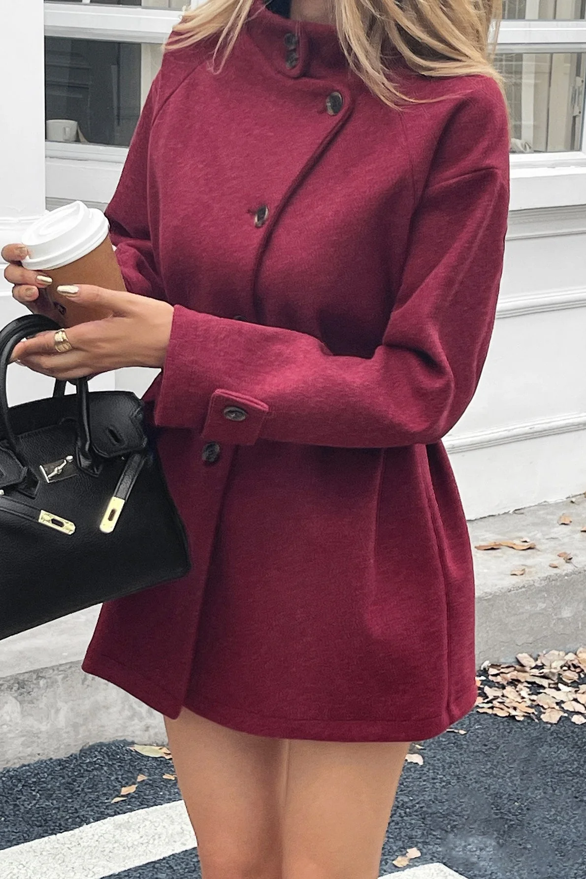 Casual Long-Sleeve Sweater Coat - Image 5