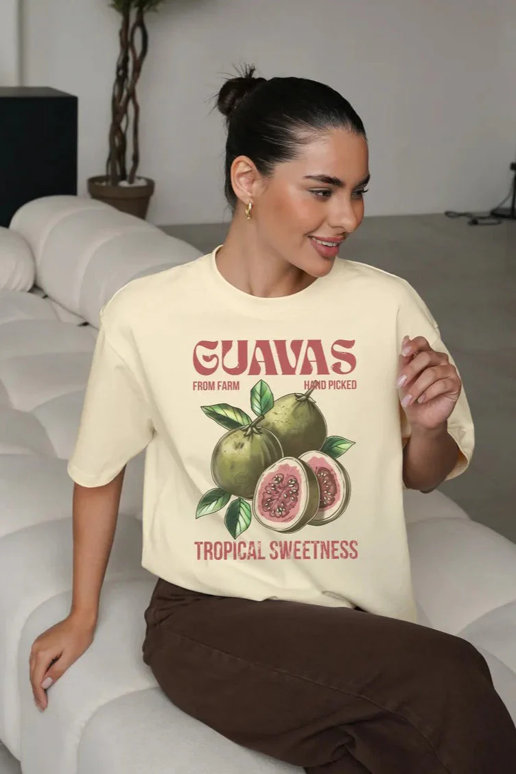 Casual Loose Cotton Fruit Print T-shirt - Image 2