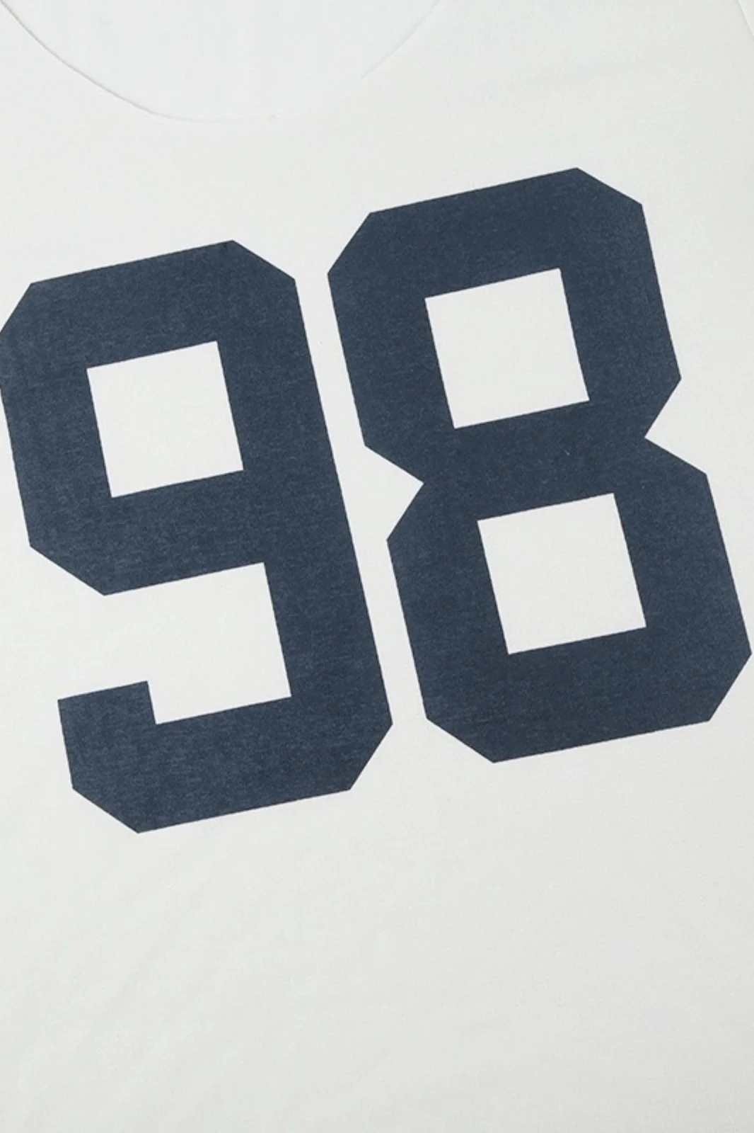 Casual Loose Number Print Off Shoulder Crew T-shirt - Image 11