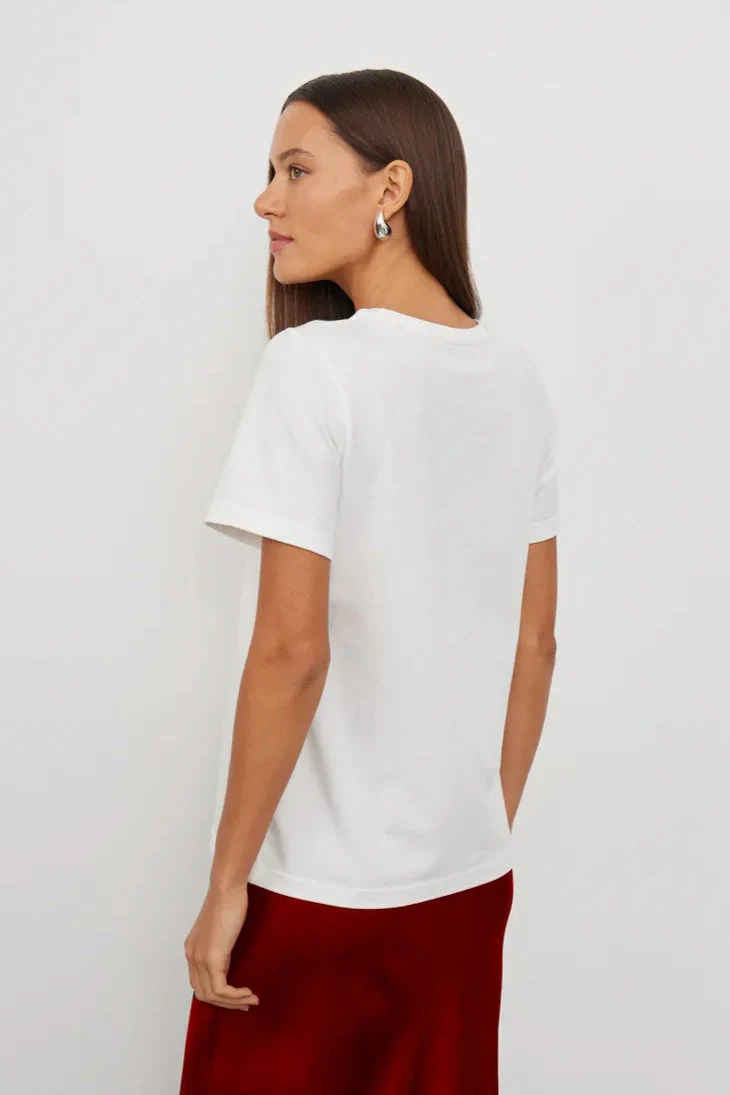 Casual Minimalist Fun Print Loose Cotton T-shirt - Image 4