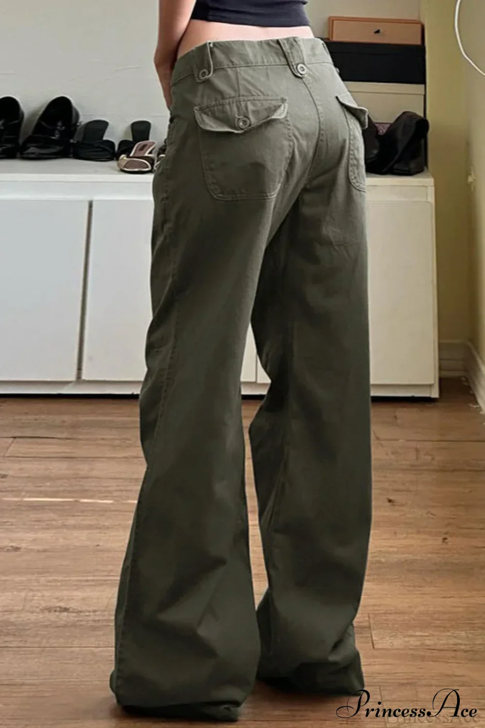Casual Parachute Wide-Leg Cargo Pants - Image 3