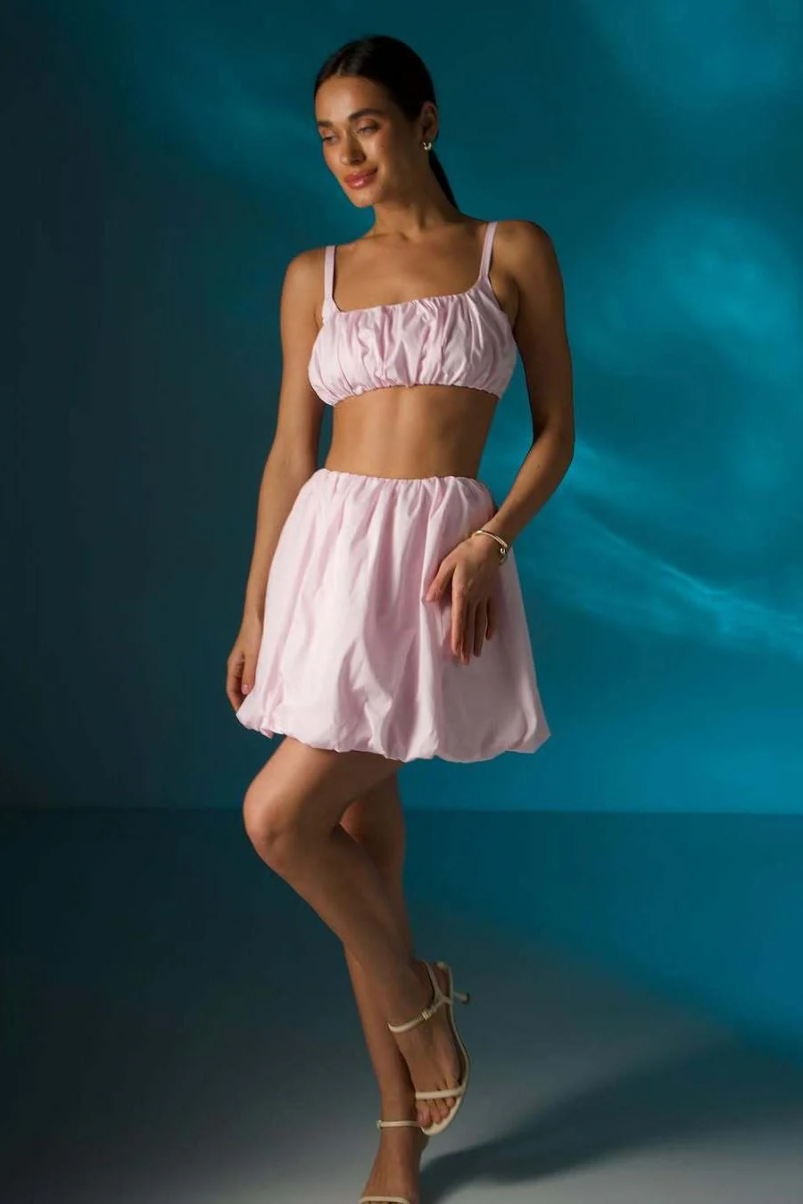 Casual Simple Cami Tulip Hem Skirt Set - Image 5