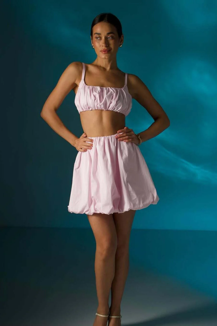 Casual Simple Cami Tulip Hem Skirt Set - Image 6