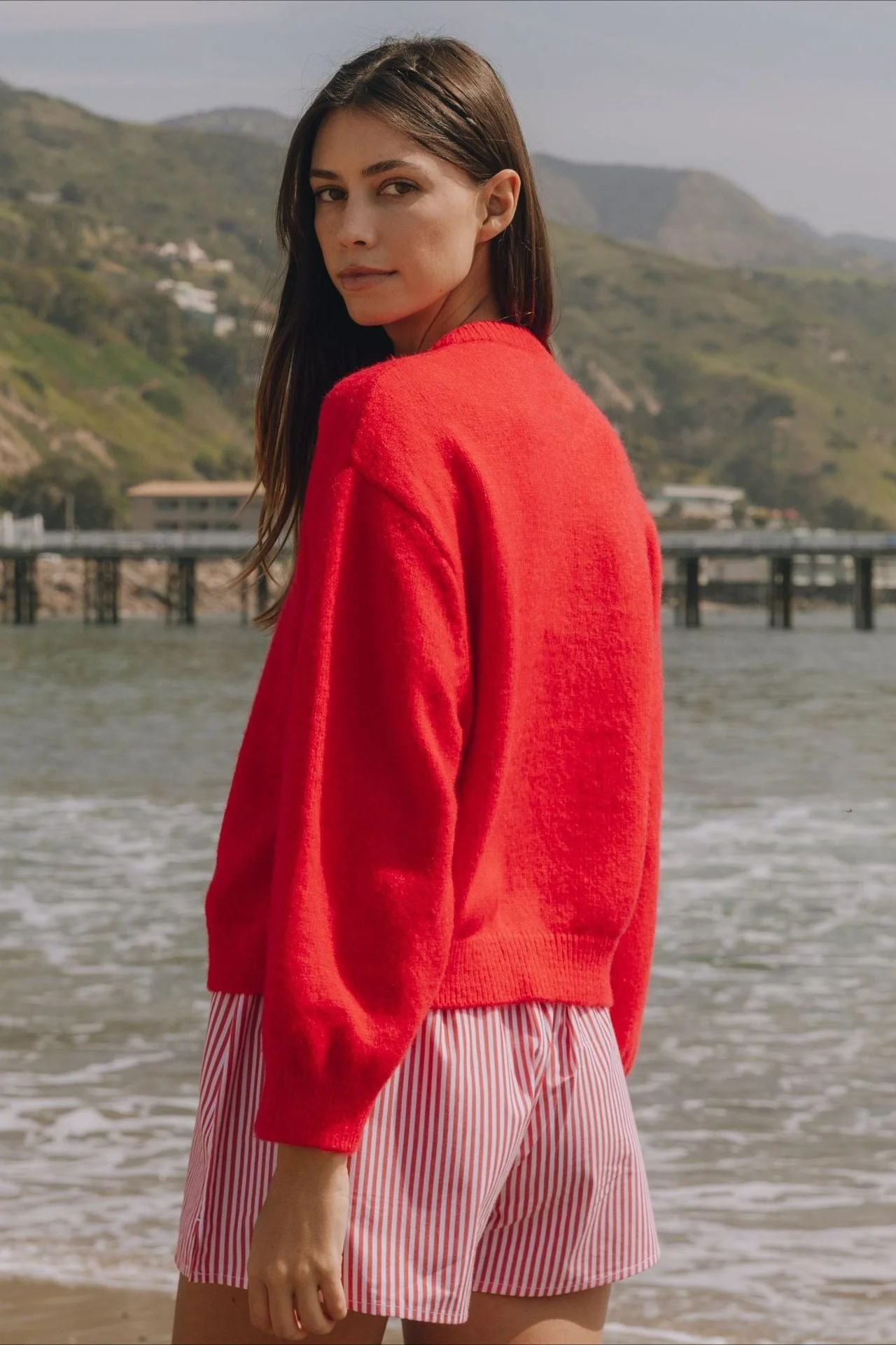Casual Solid Buttoned Long Sleeve Knit Cardigan - Image 12