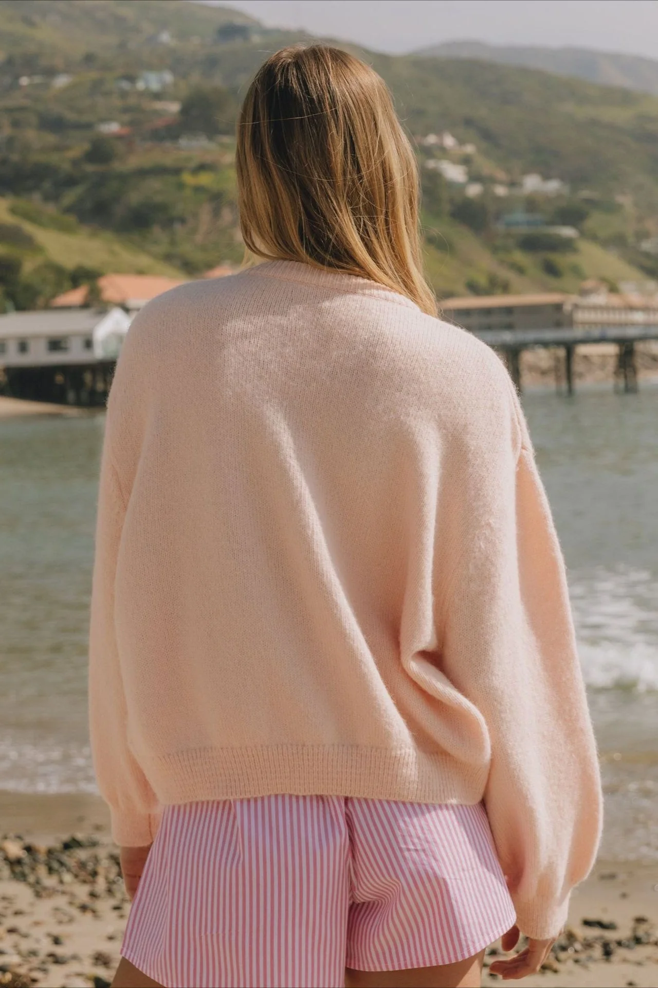 Casual Solid Buttoned Long Sleeve Knit Cardigan - Image 3