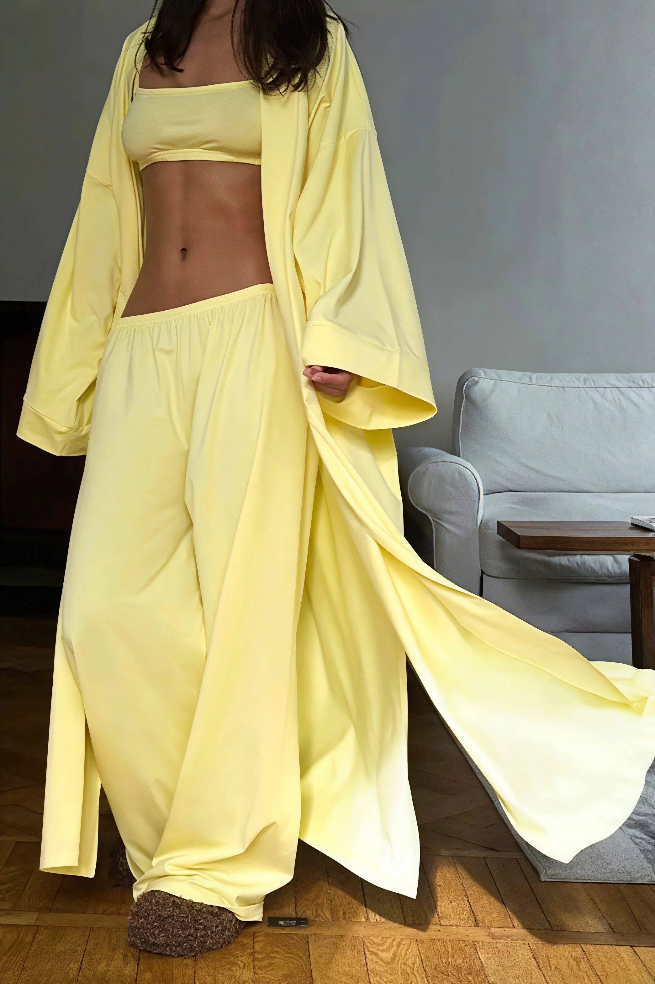 Casual Strapless Wide Leg Three Piece Set - Image 3