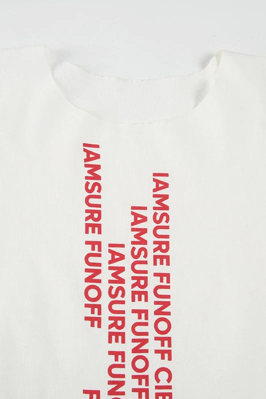 Casual Street Sexy Letter Print Minimalist T-shirt - Image 5
