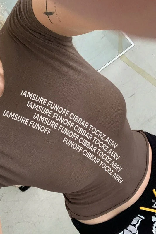 Casual Street Sexy Letter Print Minimalist T-shirt - Image 8