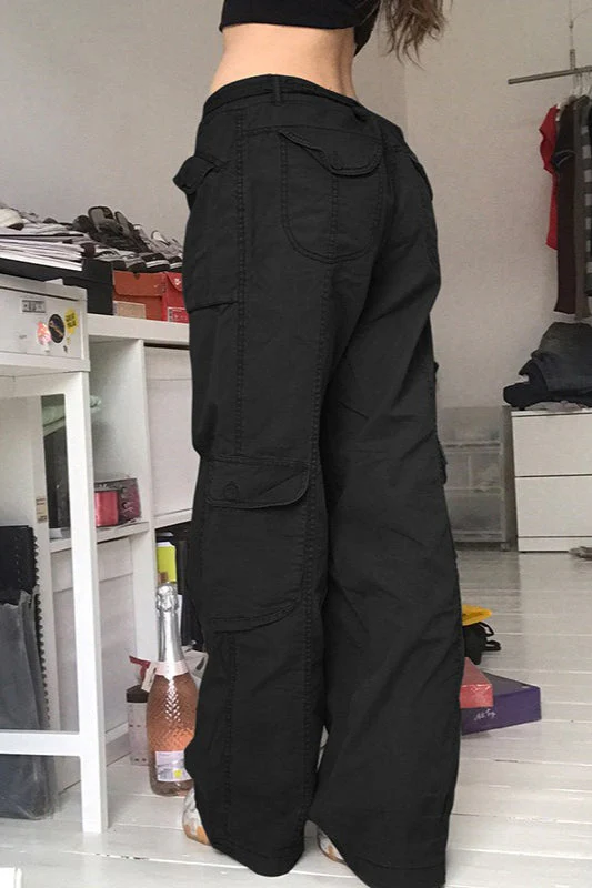 Casual Vintage Cargo Loose Straight Jeans - Image 6