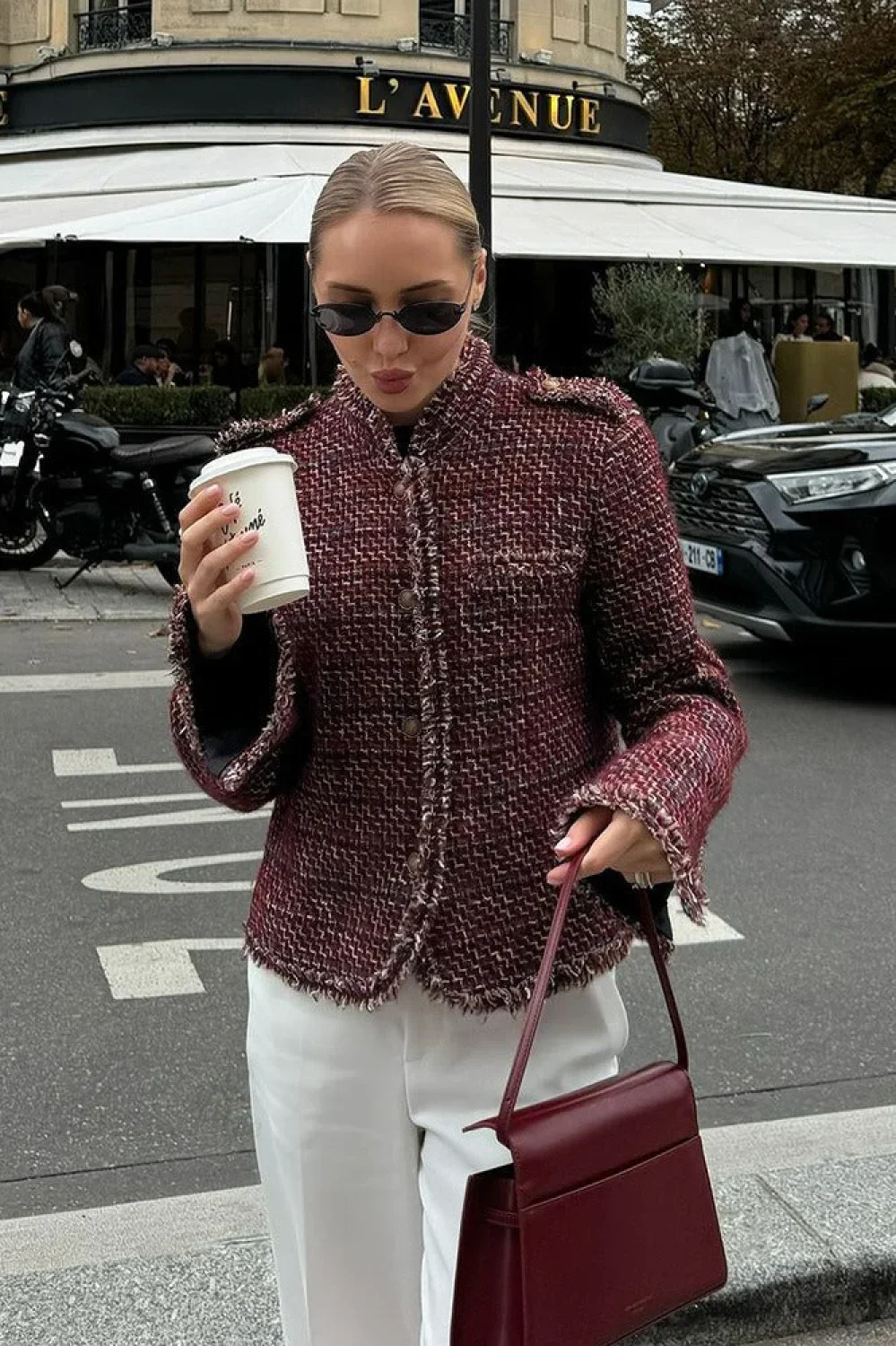 Chanel-style Tweed Elegant Cropped Jacket - Image 2