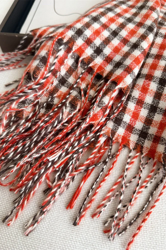 Checkered Thermal Shawl Scarf - Image 7