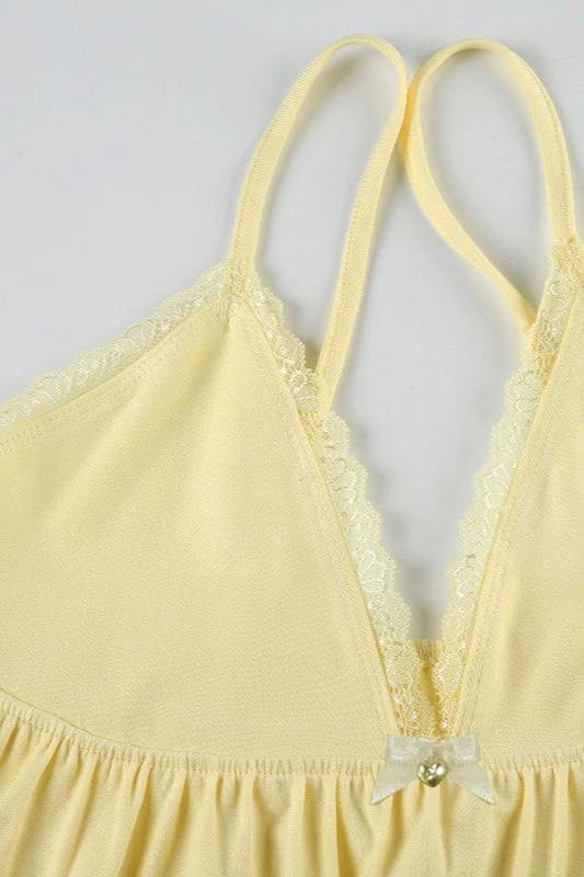 Chic Casual V Neck Lace Cami Two Piece Set - Image 6