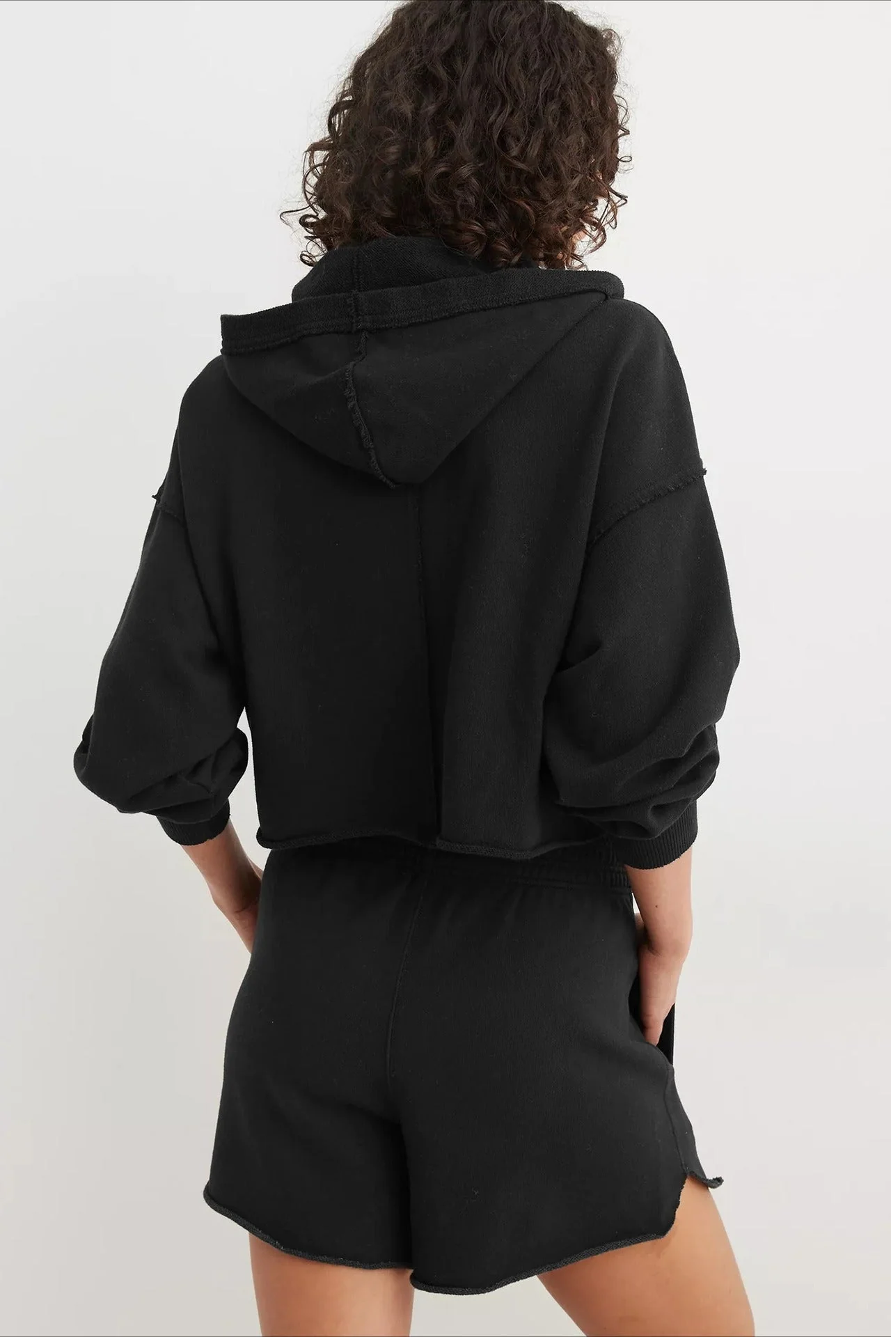 Chic Relaxed Solid V-Neck Hoodie - Image 19