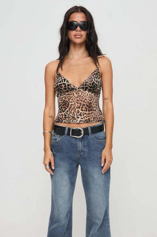 Chic Sexy Leopard Print Cami Top - Image 4