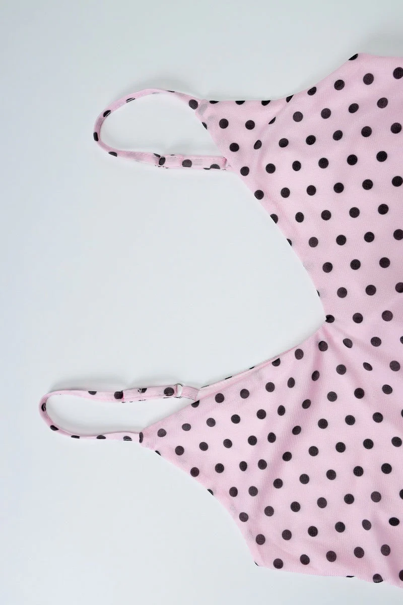 Chic Sexy Polka Dot V Neck Cami Top - Image 6