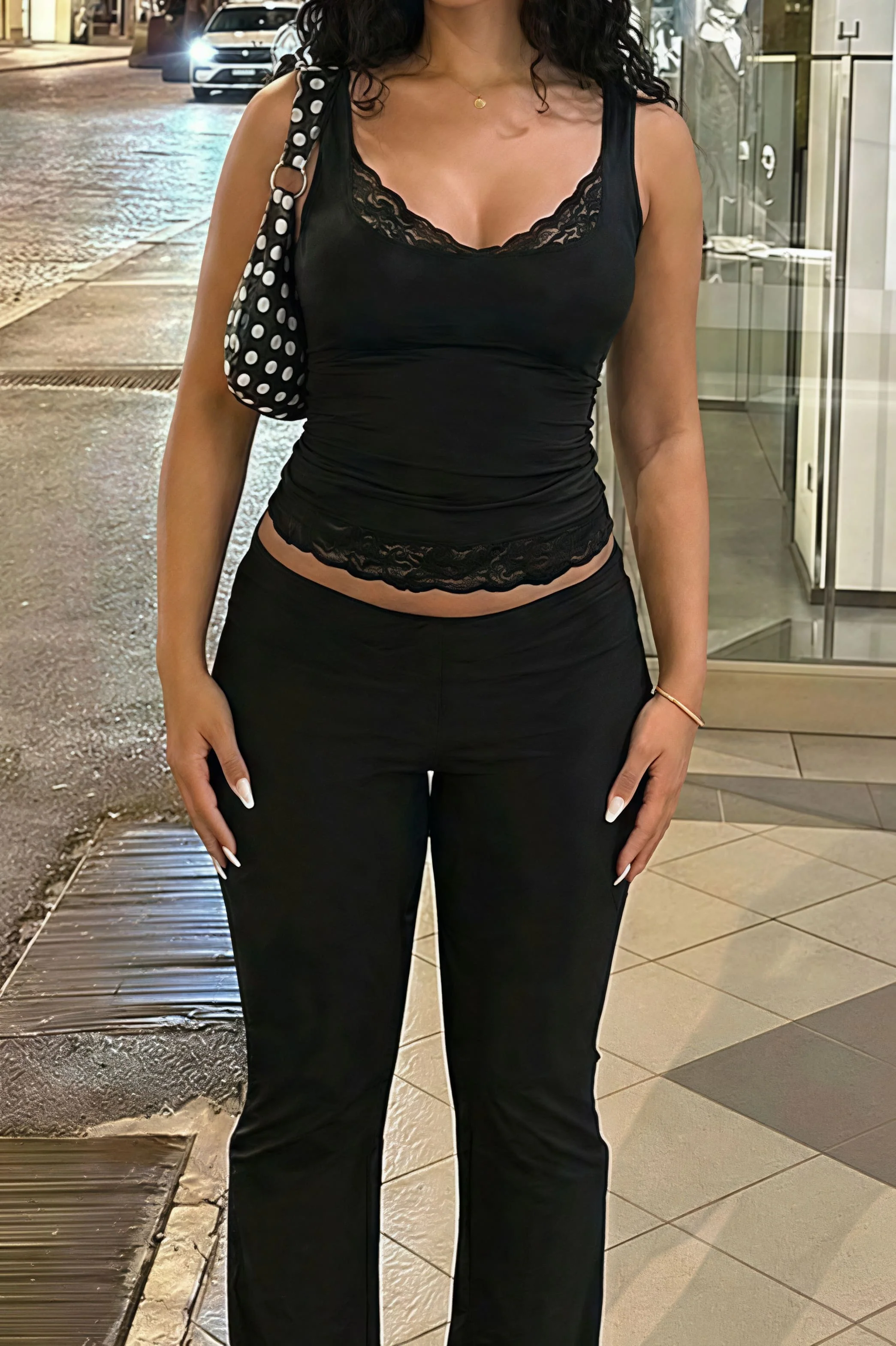 Chic Sexy Solid Lace Trim Cami Top - Image 6