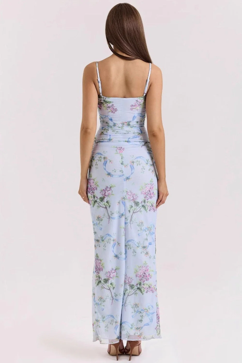 Chic Slim Spaghetti Strap Floral Dress - Image 4