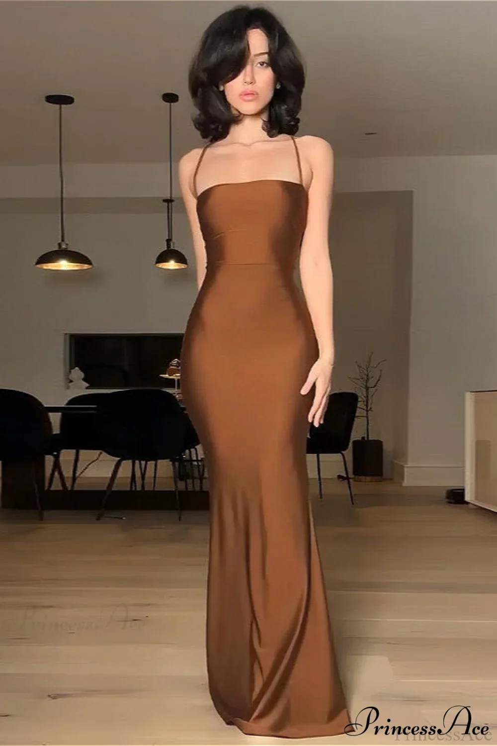 Chic Solid Cami Tube Slim Backless Maxi Dress - Image 4