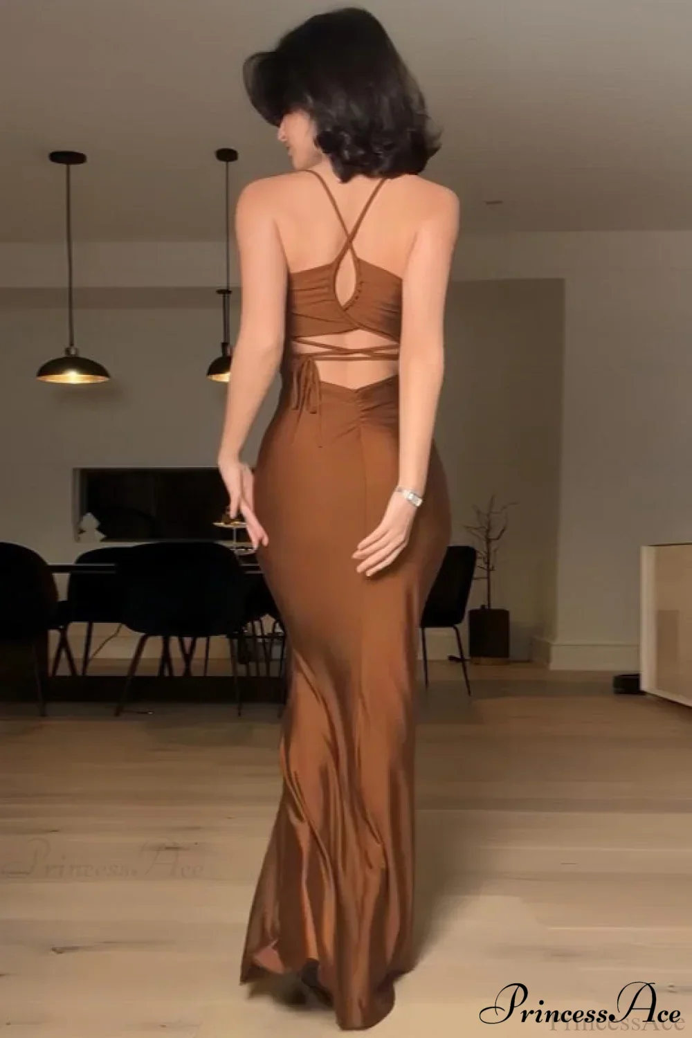 Chic Solid Cami Tube Slim Backless Maxi Dress - Image 5