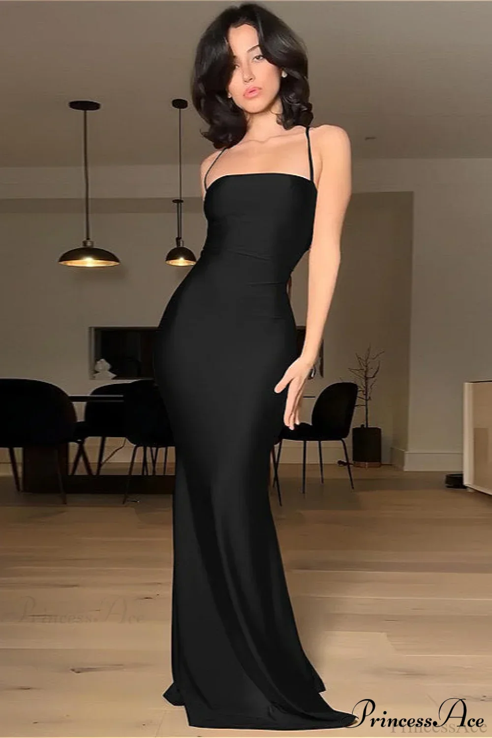 Chic Solid Cami Tube Slim Backless Maxi Dress - Image 6