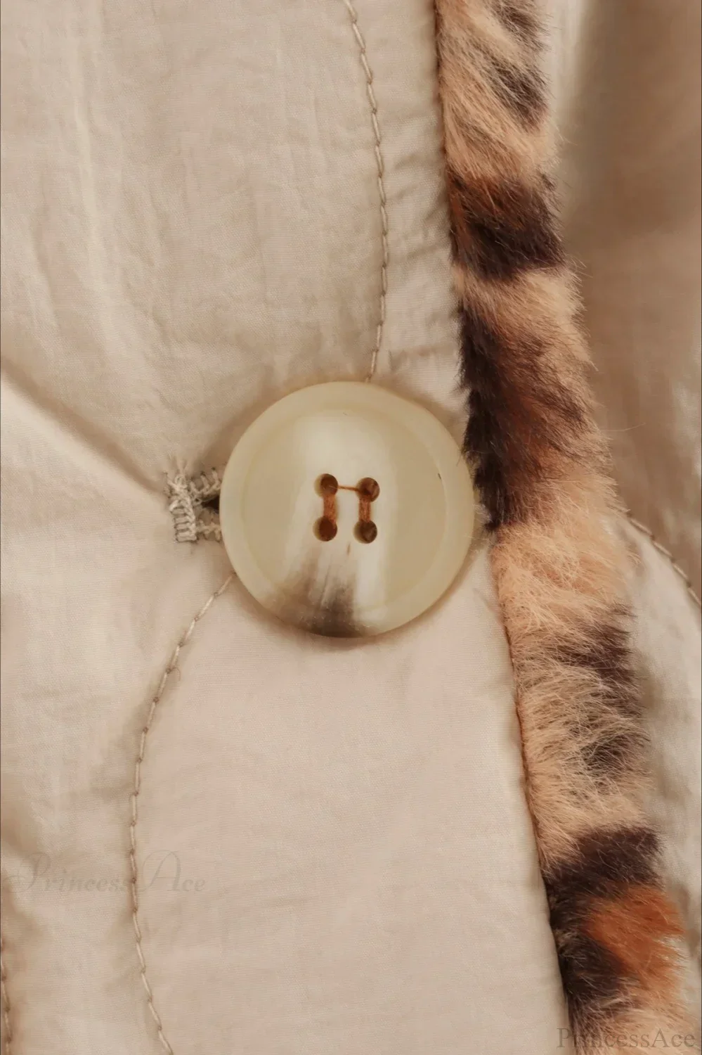 Chic Turn-Down Collar Reversible Leopard Cotton Coat - Image 4