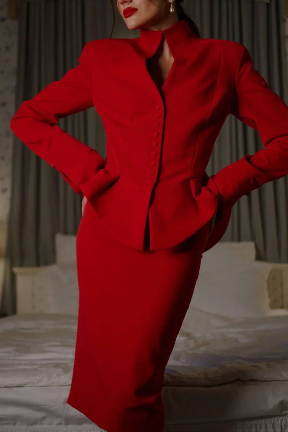 Chic Tweed Sophisticated Professional Two Piece Set - Image 6
