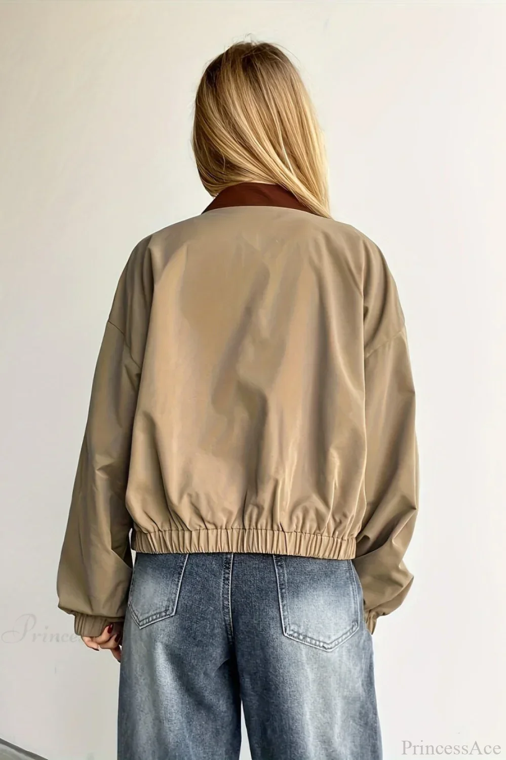 Chic Utility Casual Colorblock Jacket - Image 4