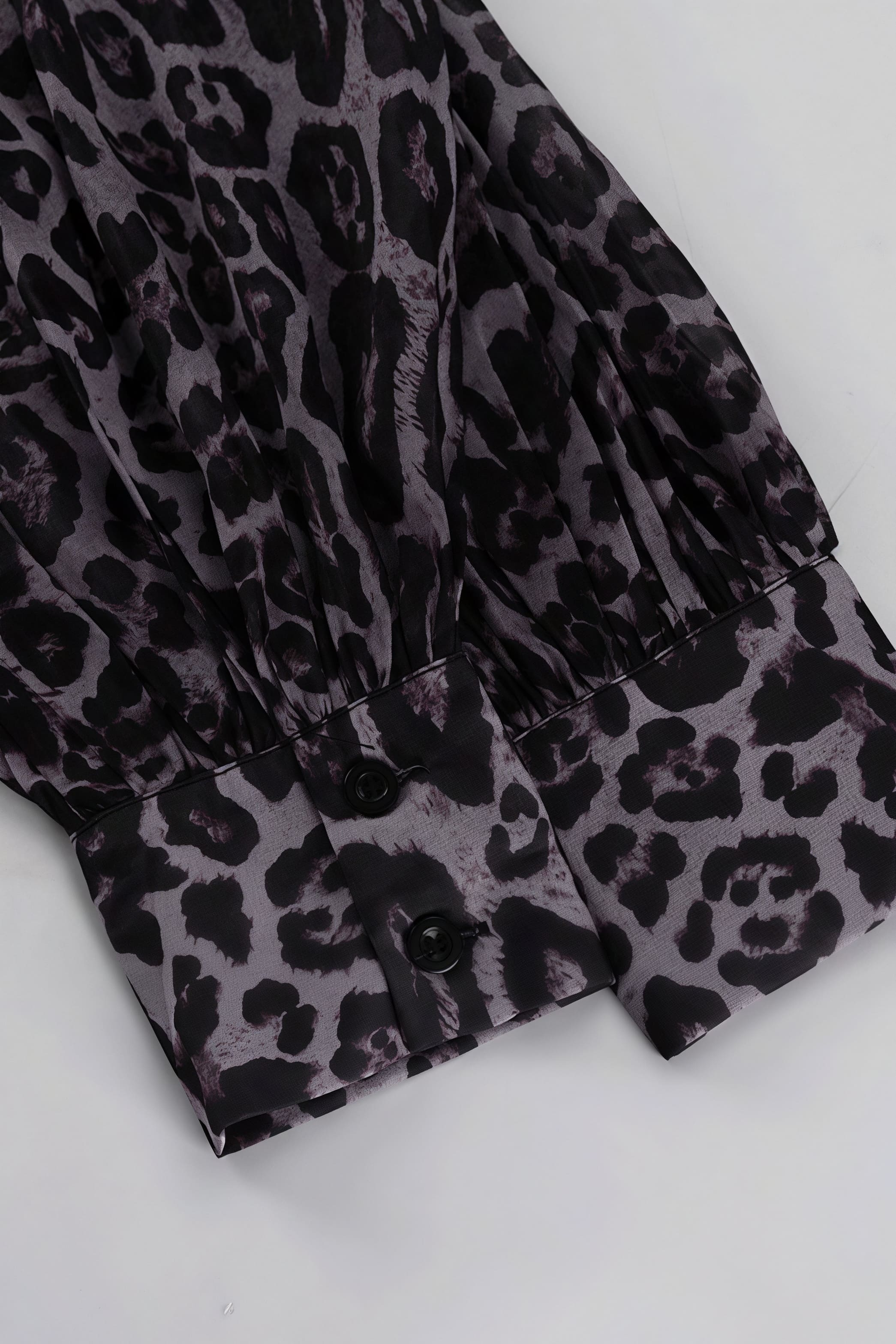 Chiffon Leopard Print Long Sleeve Mini Dress - Image 6