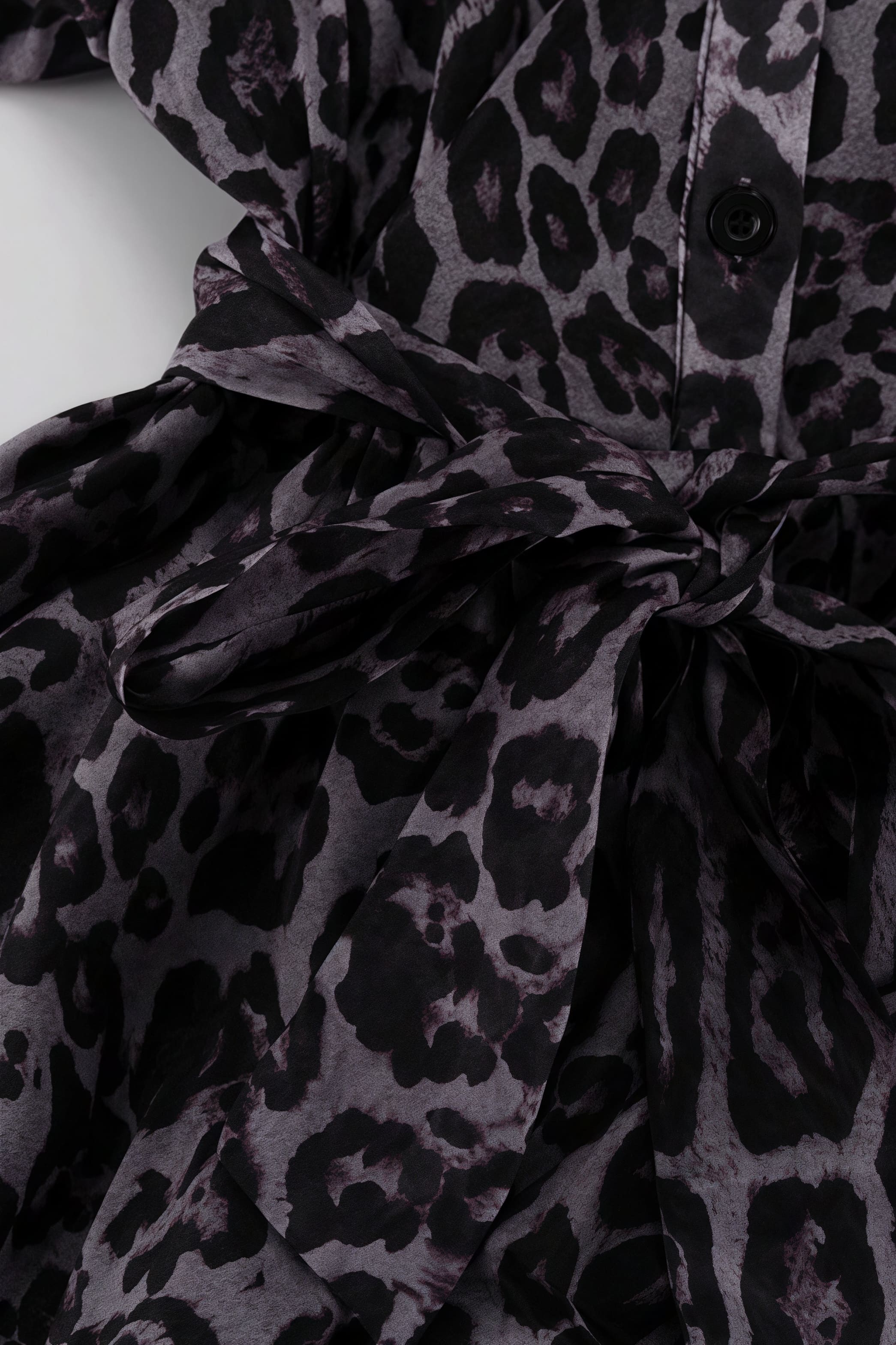 Chiffon Leopard Print Long Sleeve Mini Dress - Image 8