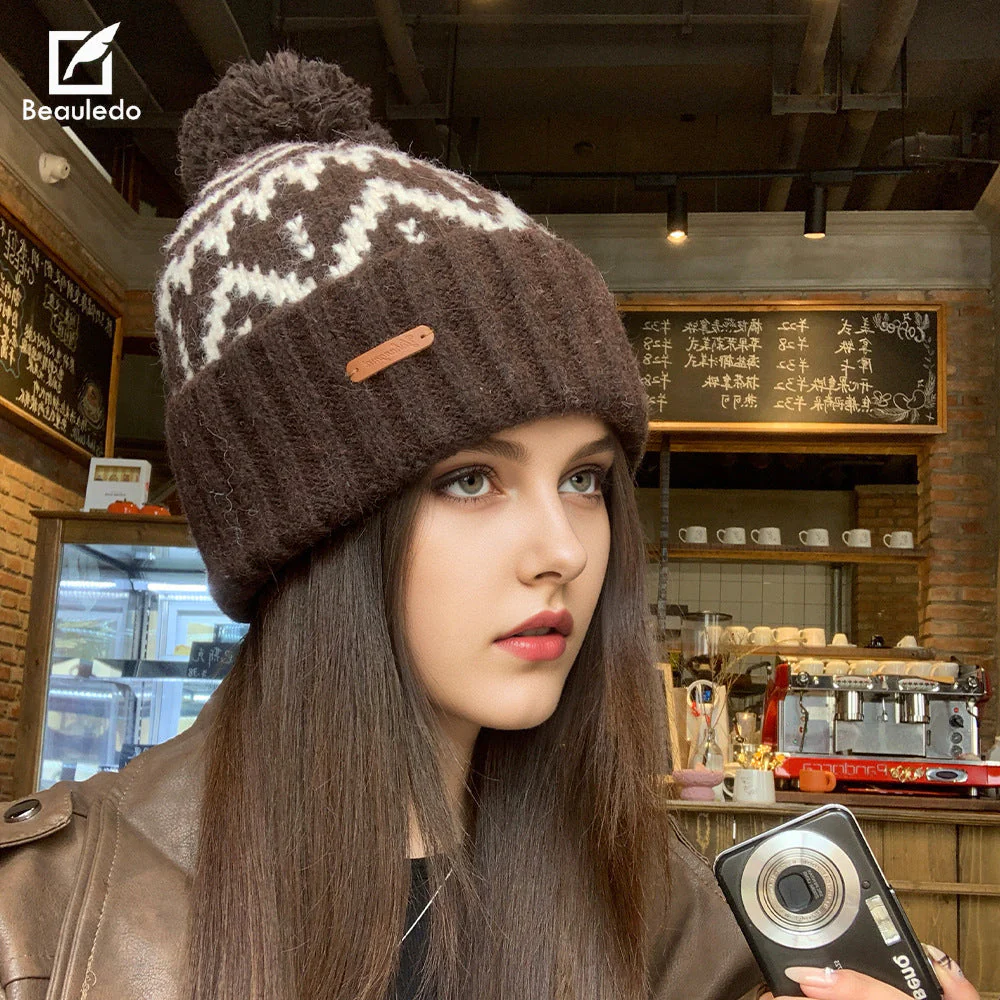 Chunky Crochet Bobble Hat - Image 4