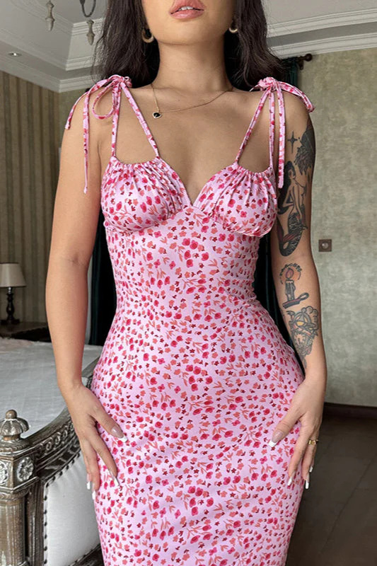 Circle Skirt Slip Floral Dress - Image 4