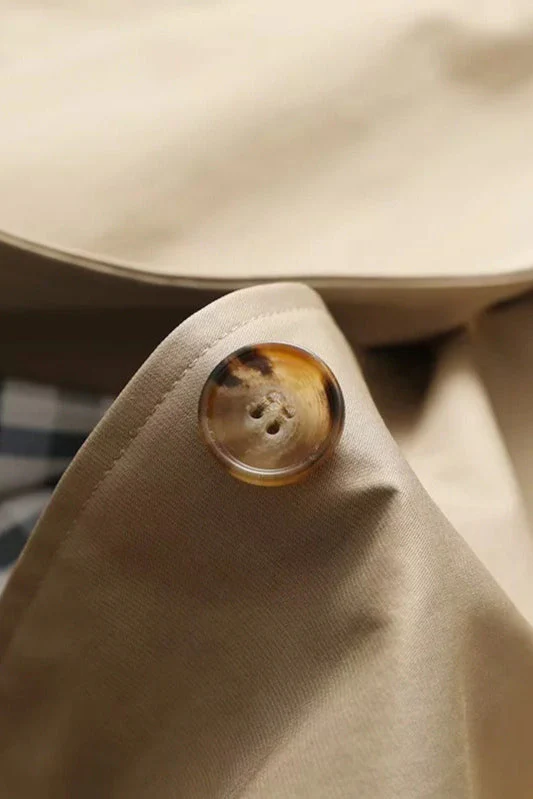 Collared Buttoned Trench Cargo Overcoat - Image 5