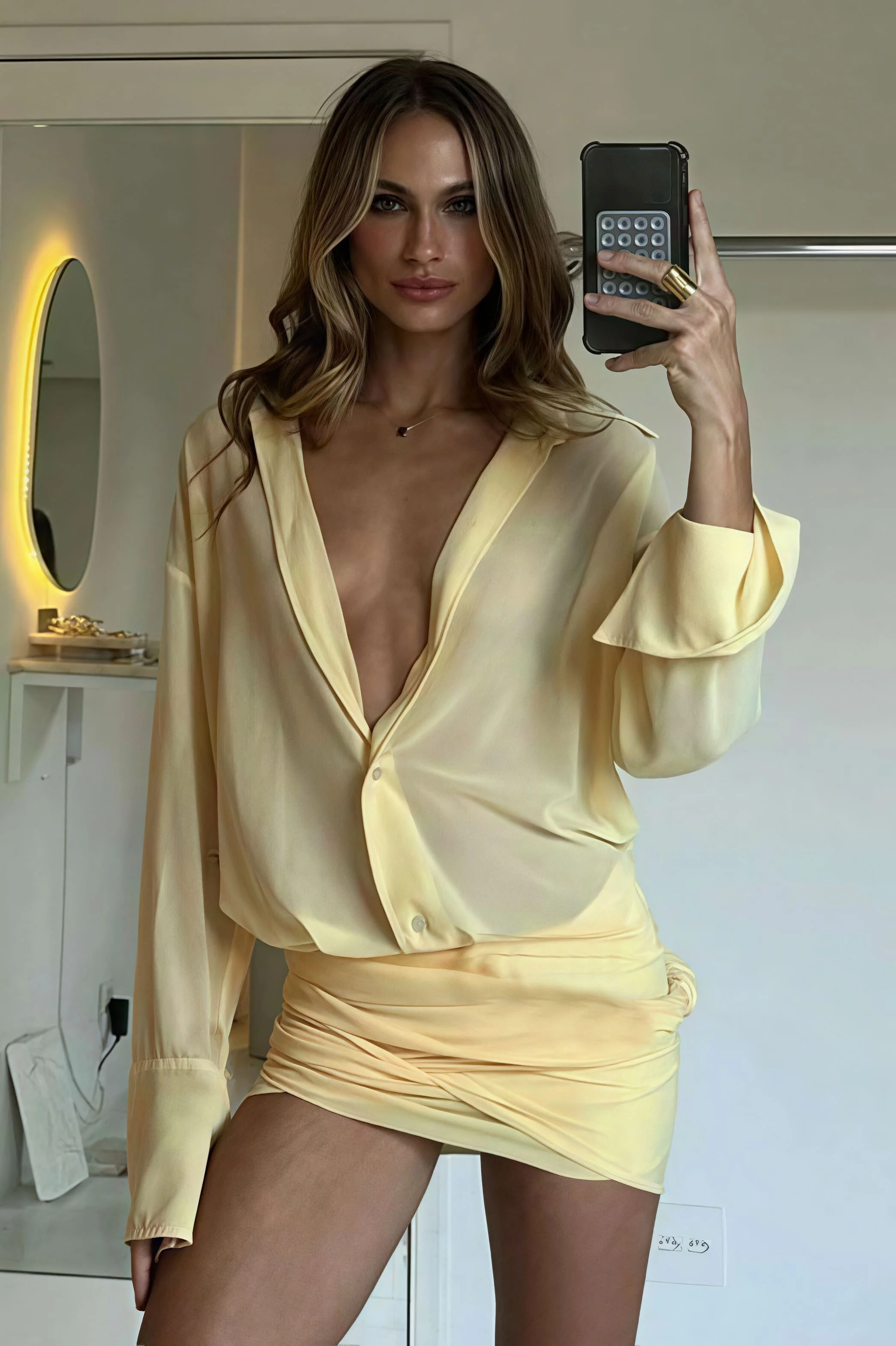 Collared Slim Fit Bodycon Shirt Mini Dress - Image 6