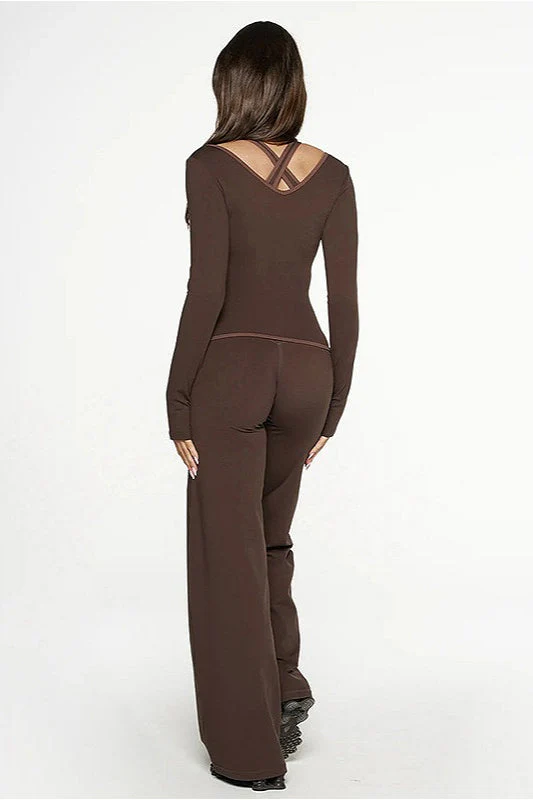 Color Block Casual Slim Three Piece Set - Image 10