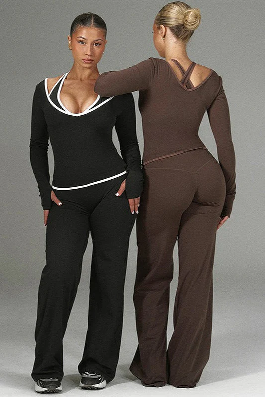Color Block Casual Slim Three Piece Set - Image 11
