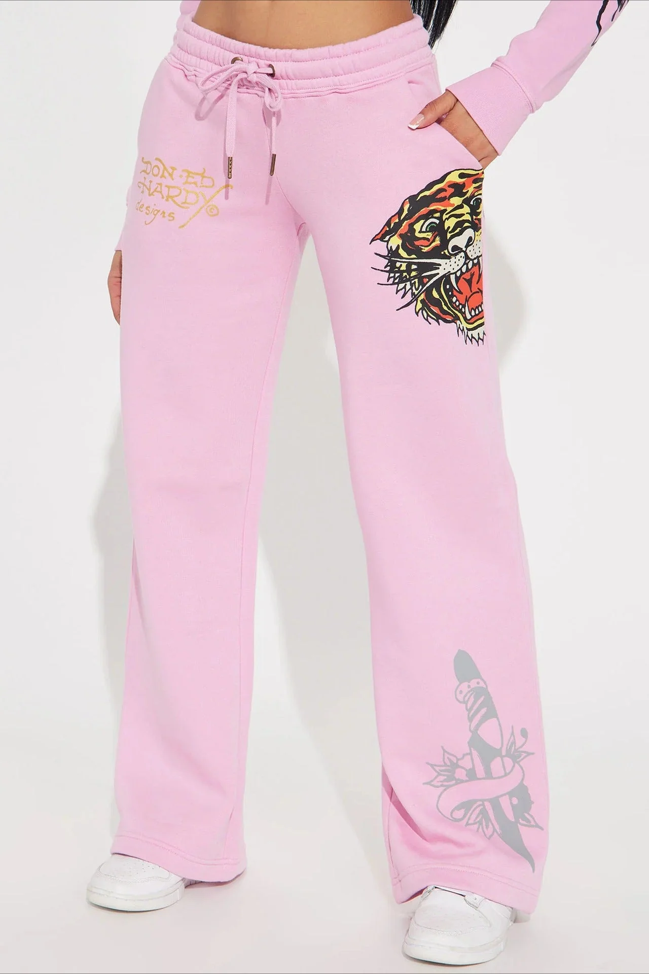 Color Block Print Slim Crop Two Piece Set - Image 5