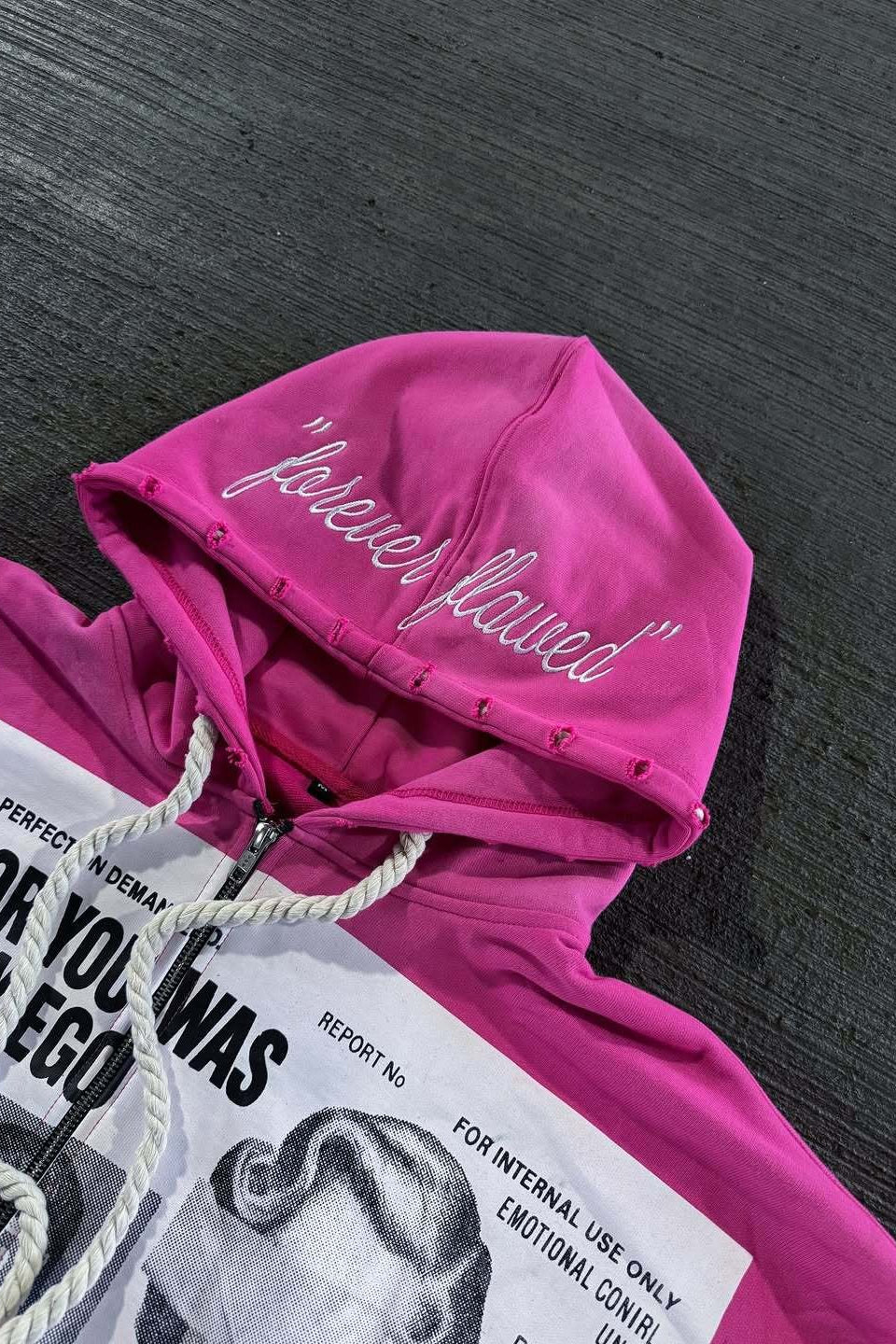 Color Block Rhinestone Street Hoodie - Image 9