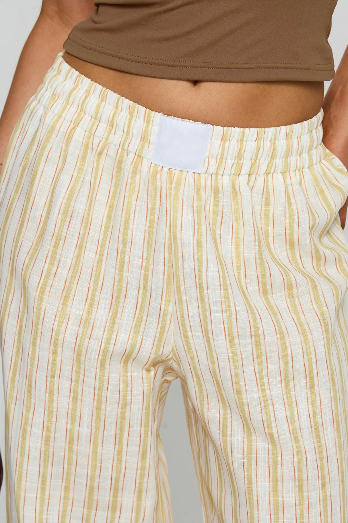 Colorblock Striped Wide-Leg Relaxed Pants - Image 10
