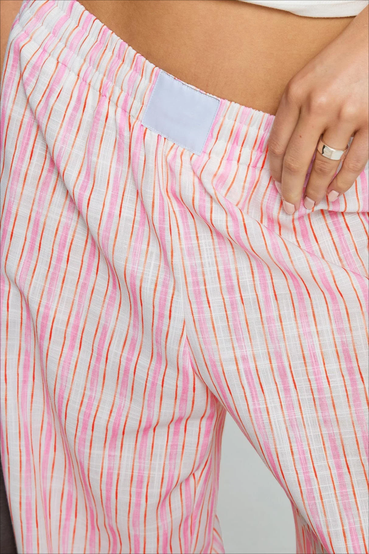 Colorblock Striped Wide-Leg Relaxed Pants - Image 5