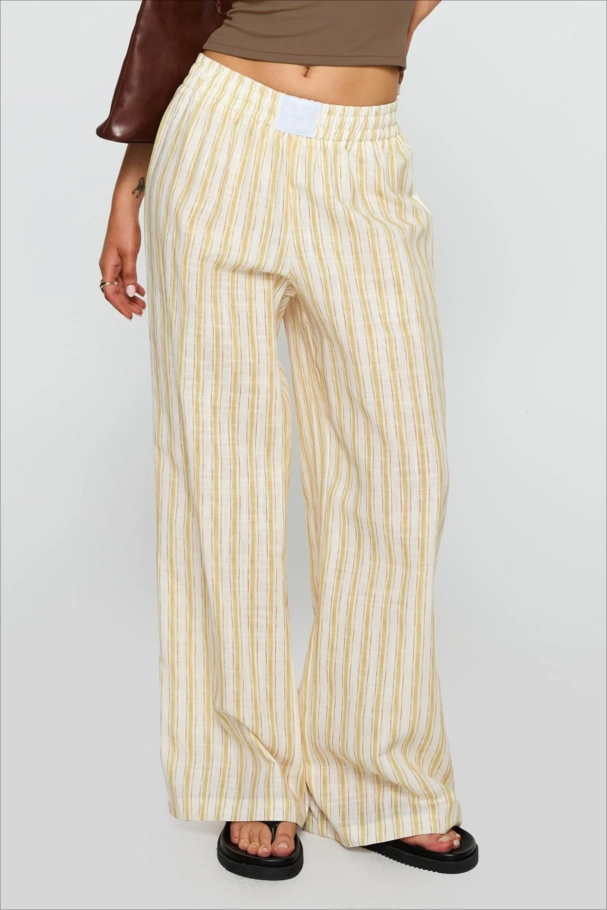 Colorblock Striped Wide-Leg Relaxed Pants - Image 6