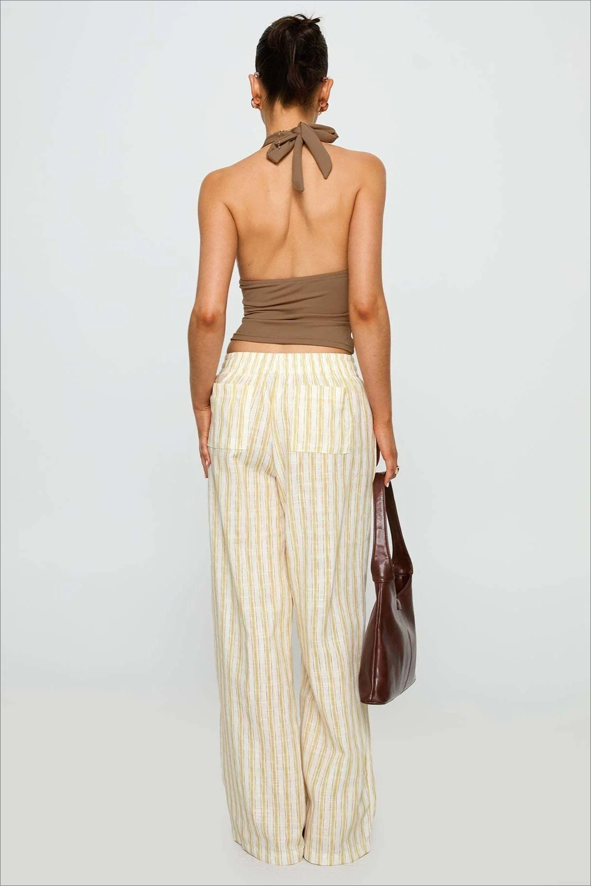 Colorblock Striped Wide-Leg Relaxed Pants - Image 9