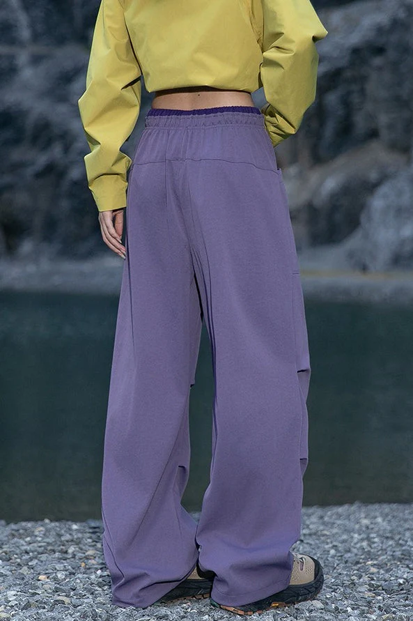 Colorful Quick Dry Cargo Wide Leg Cuffed Pants - Image 3